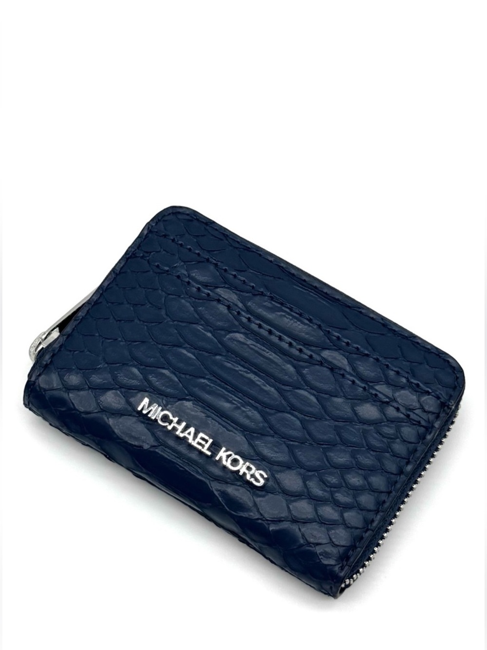 Michael Kors Medium ZA Card Case Wallet Navy Blue
